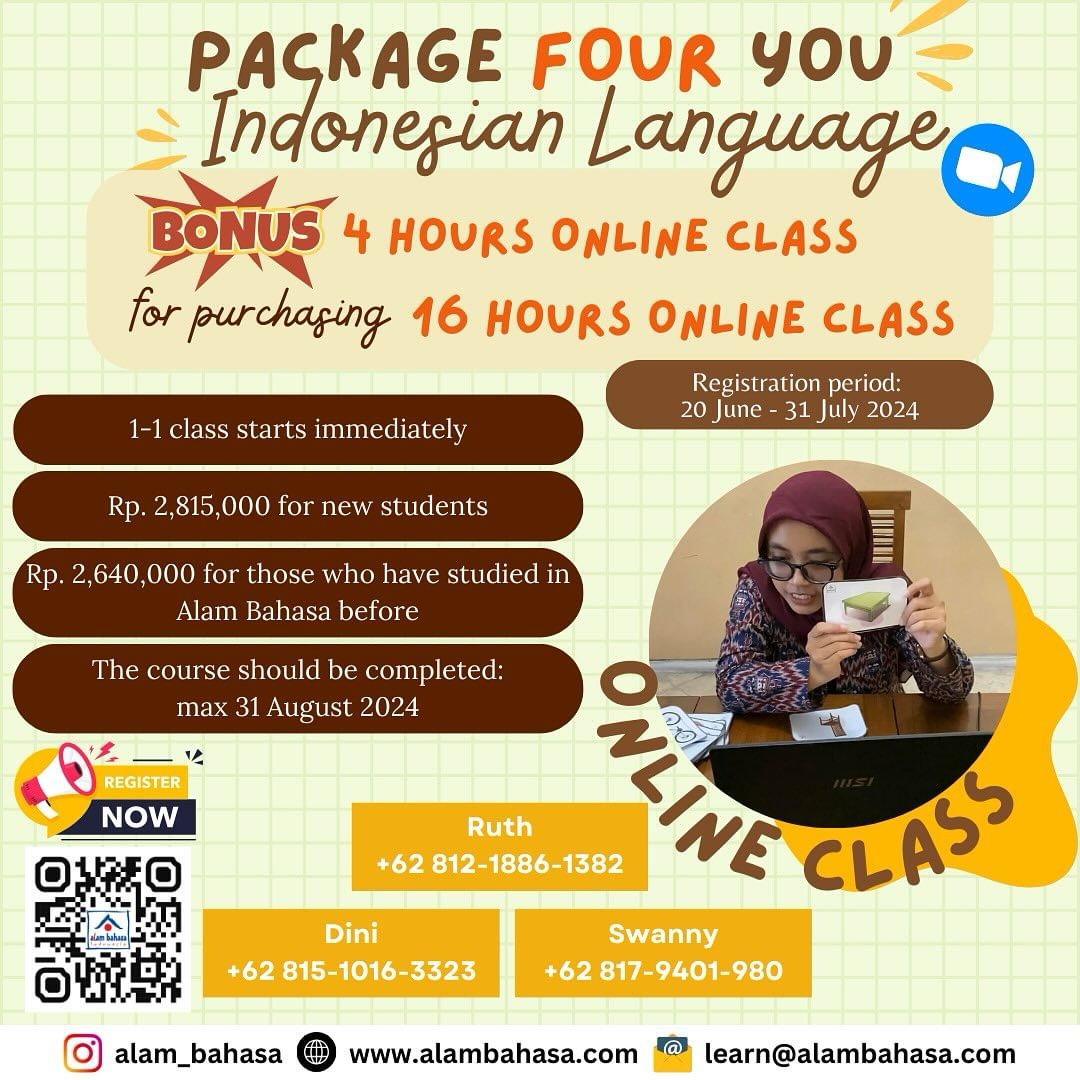 PACKAGE FOUR YOU - ONLINE CLASS